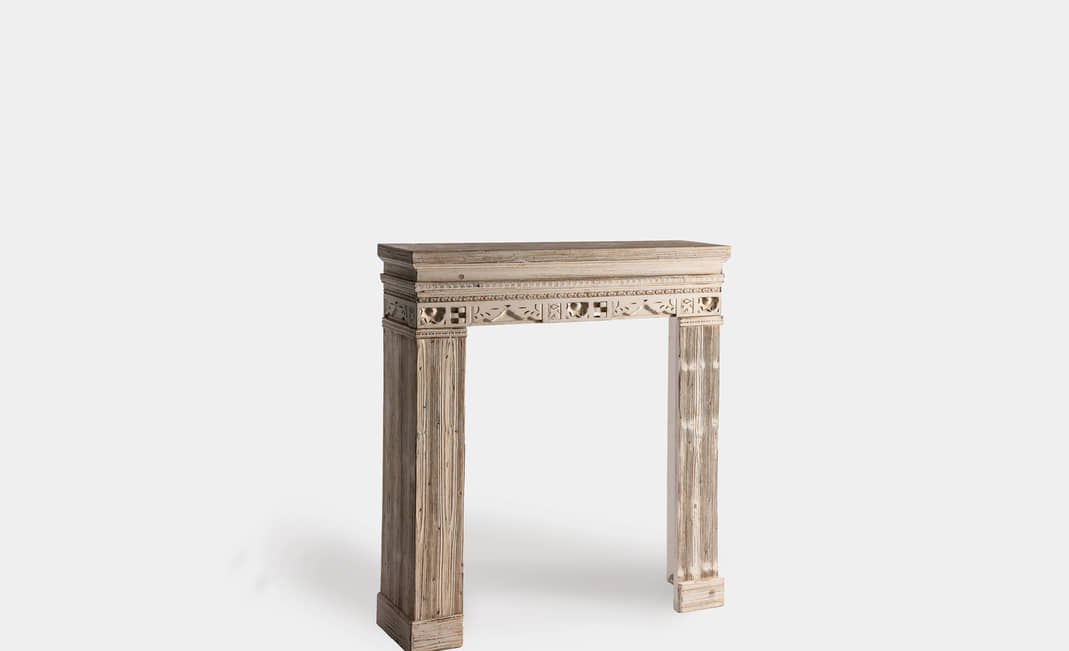 Pickled White Front Fireplace | Crimons