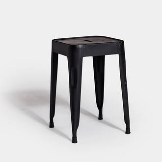 Black Low Industrial Stool | Crimons