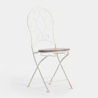 Provence White Wooden Seat Chair | Crimons