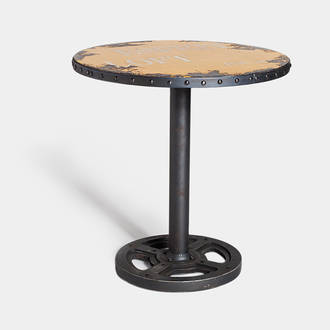 Round Yellow Factory Table | Crimons