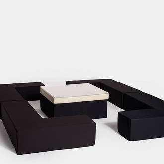 White/Black Square Sofa | Crimons